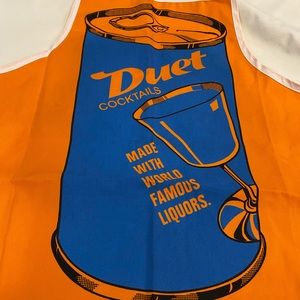 Vintage Apron Fun let’s make some “Duet Cocktails” Orange & Blue New W/Out Tags